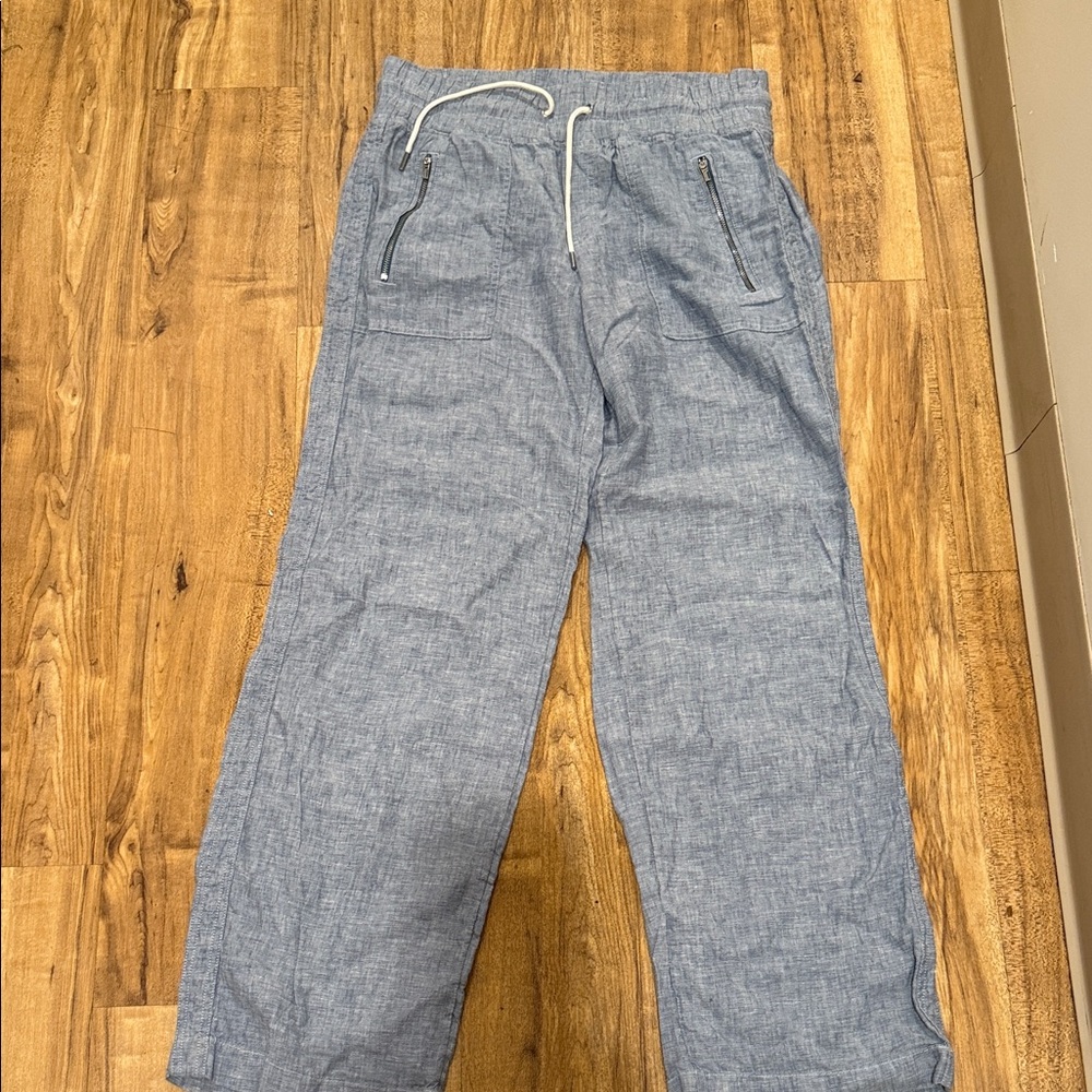 Athleta Light Blue Joggers with Drawstring